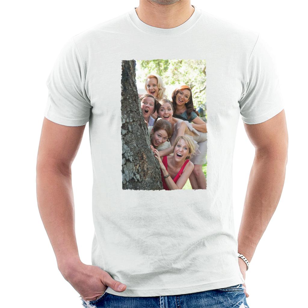 Bridesmaids Bridal Party Around Tree Men's T-Shirt-ALL + EVERY