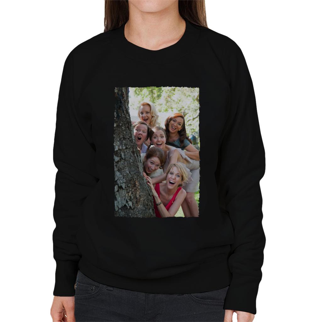 Bridesmaids Bridal Party Around Tree Women's Sweatshirt-ALL + EVERY