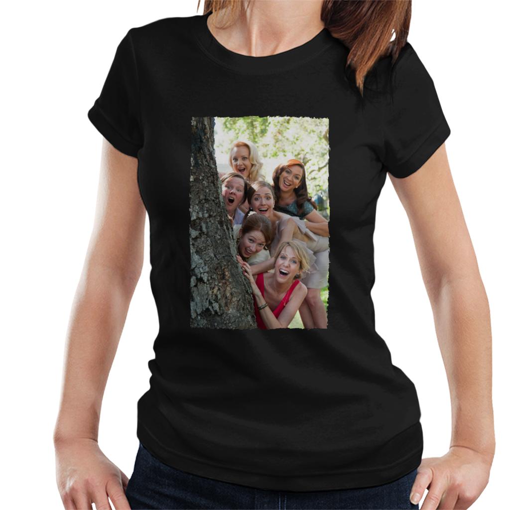 Bridesmaids Bridal Party Around Tree Women's T-Shirt-ALL + EVERY