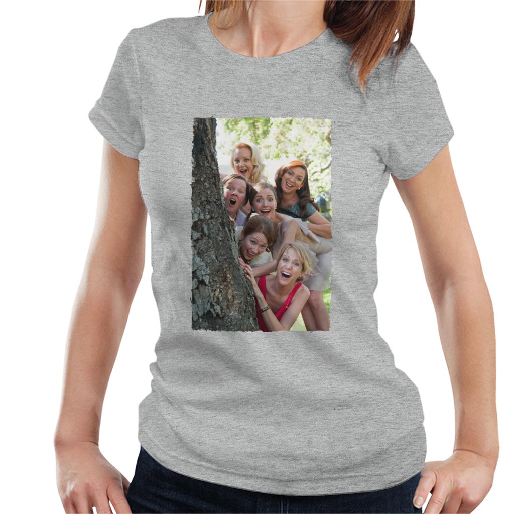 Bridesmaids Bridal Party Around Tree Women's T-Shirt-ALL + EVERY