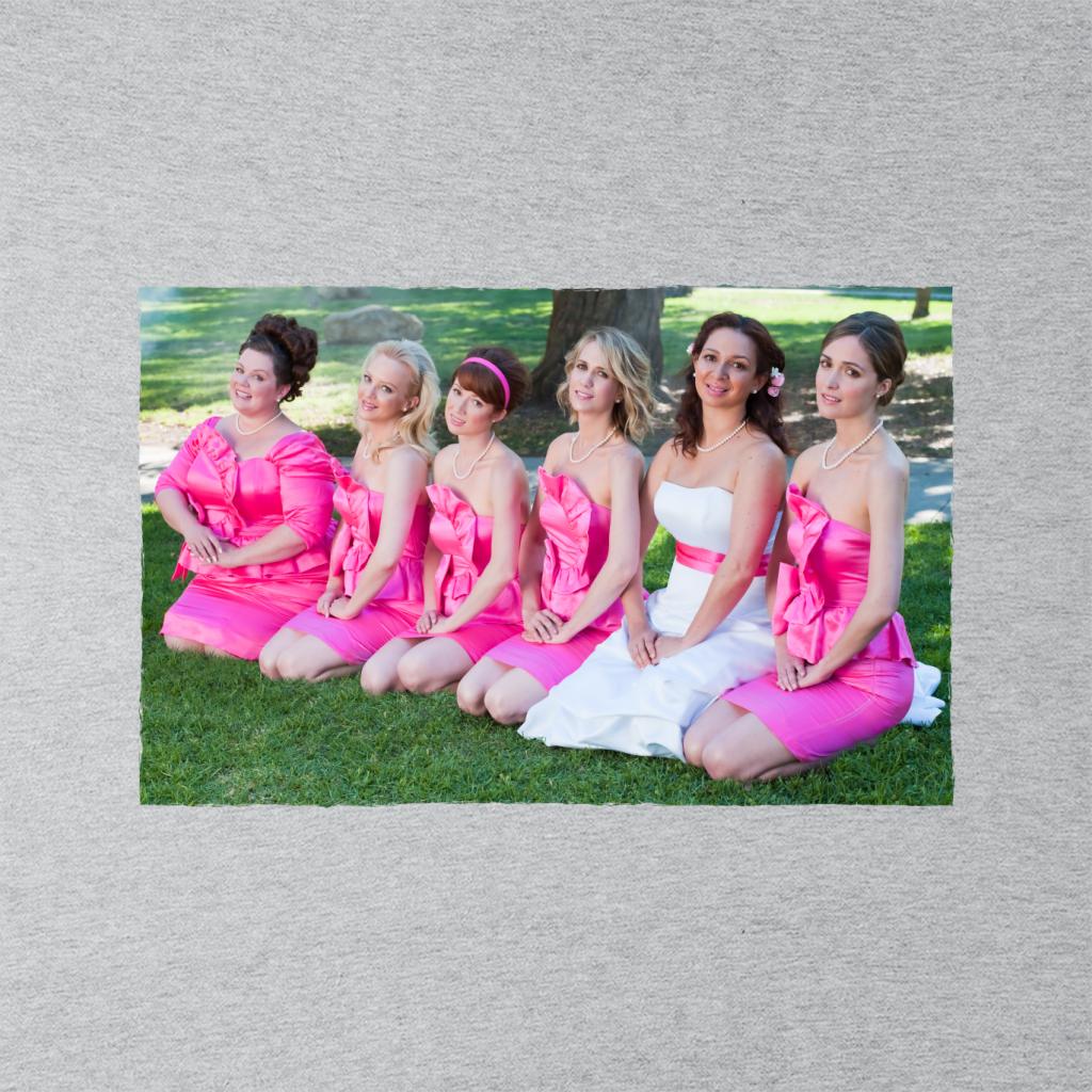 Bridesmaids Bridal Party Photo Kneeling On Lawn Men's T-Shirt-ALL + EVERY