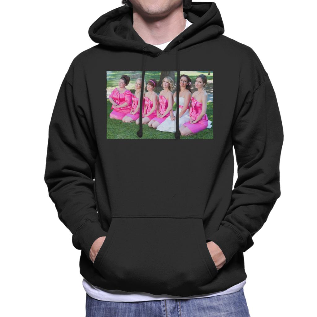 Bridesmaids Bridal Party Photo Kneeling On Lawn Men's Hooded Sweatshirt-ALL + EVERY