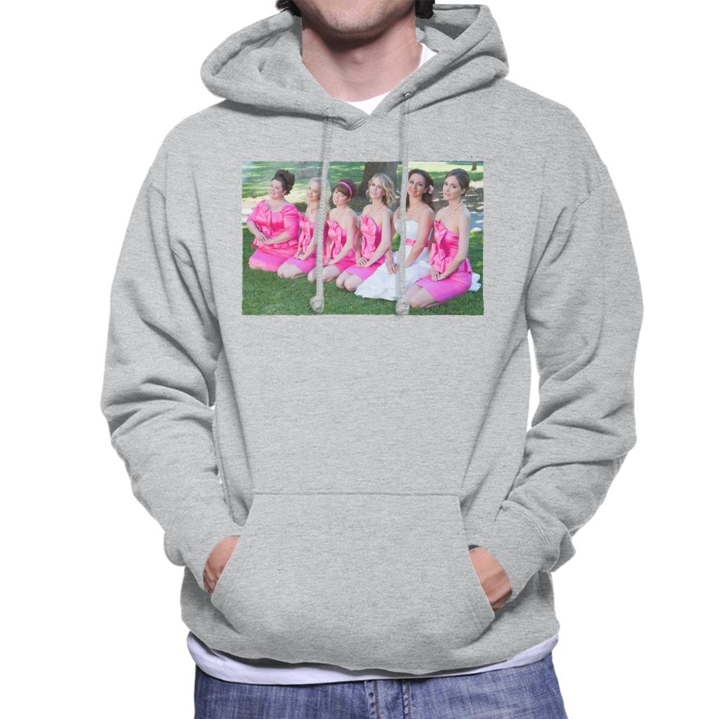 Bridesmaids Bridal Party Photo Kneeling On Lawn Men's Hooded Sweatshirt-ALL + EVERY