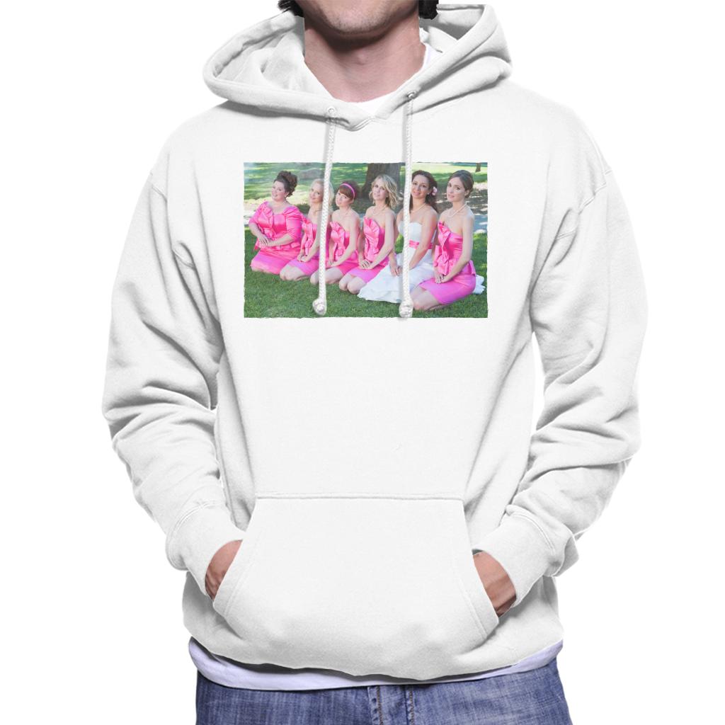 Bridesmaids Bridal Party Photo Kneeling On Lawn Men's Hooded Sweatshirt-ALL + EVERY