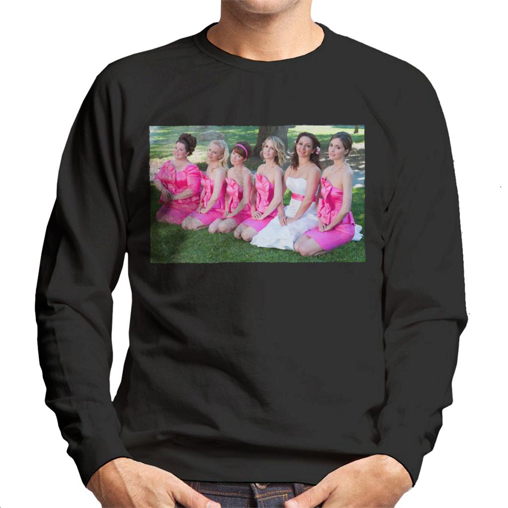 Bridesmaids Bridal Party Photo Kneeling On Lawn Men's Sweatshirt-ALL + EVERY