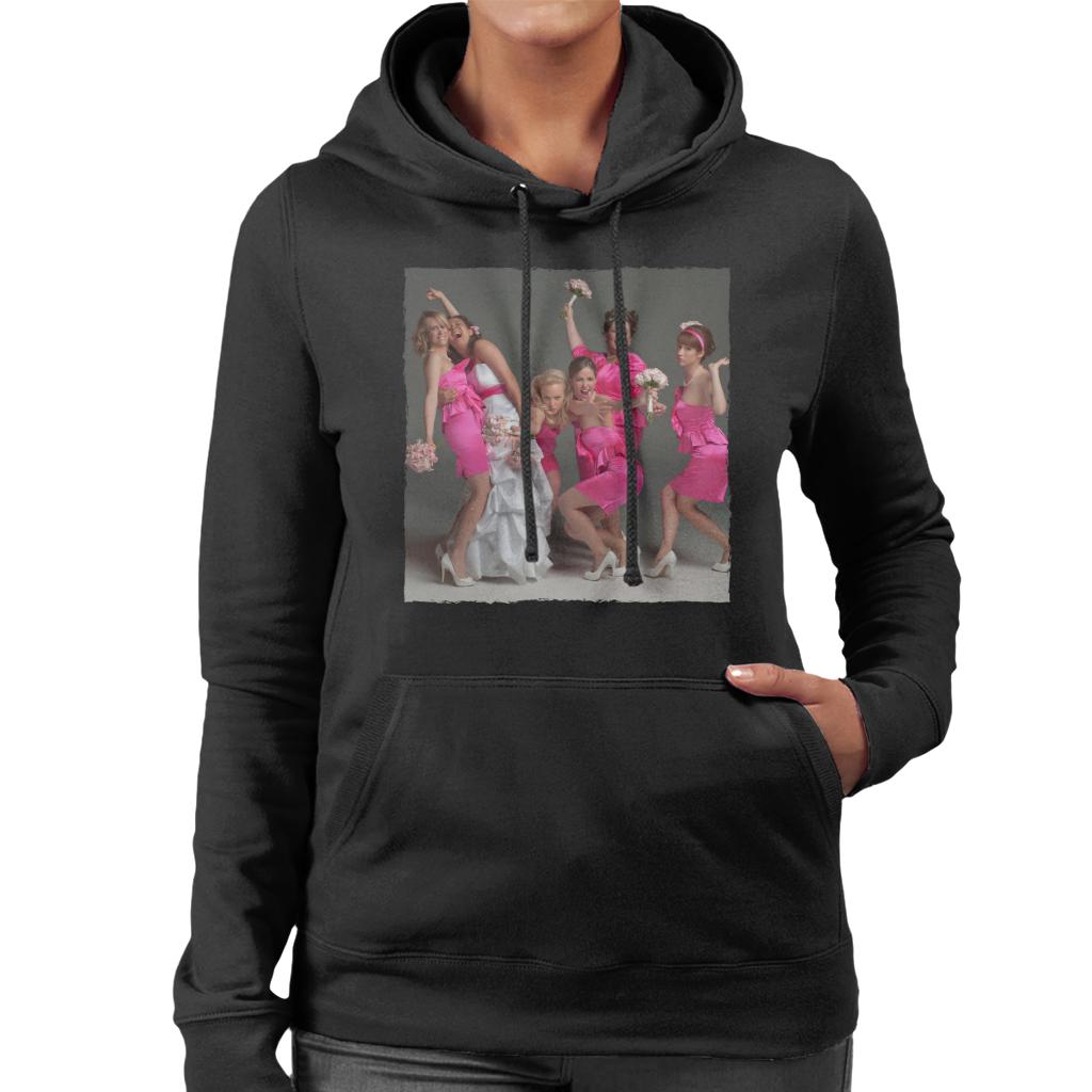 Bridesmaids Bridal Party Wacky Wedding Photo Women's Hooded Sweatshirt-ALL + EVERY