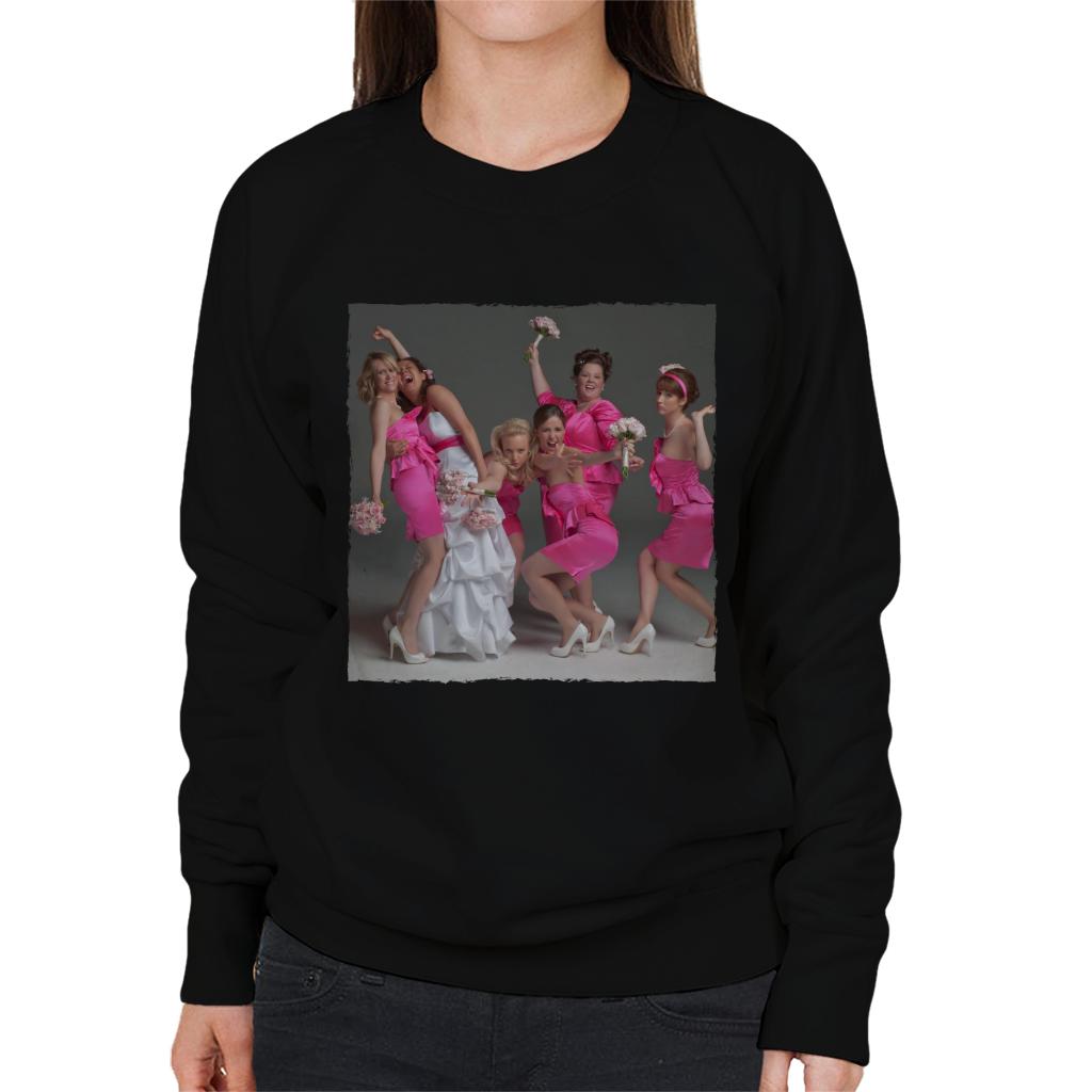 Bridesmaids Bridal Party Wacky Wedding Photo Women's Sweatshirt-ALL + EVERY