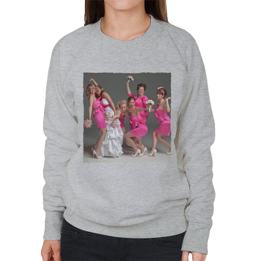 Bridesmaids Bridal Party Wacky Wedding Photo Women's Sweatshirt-ALL + EVERY