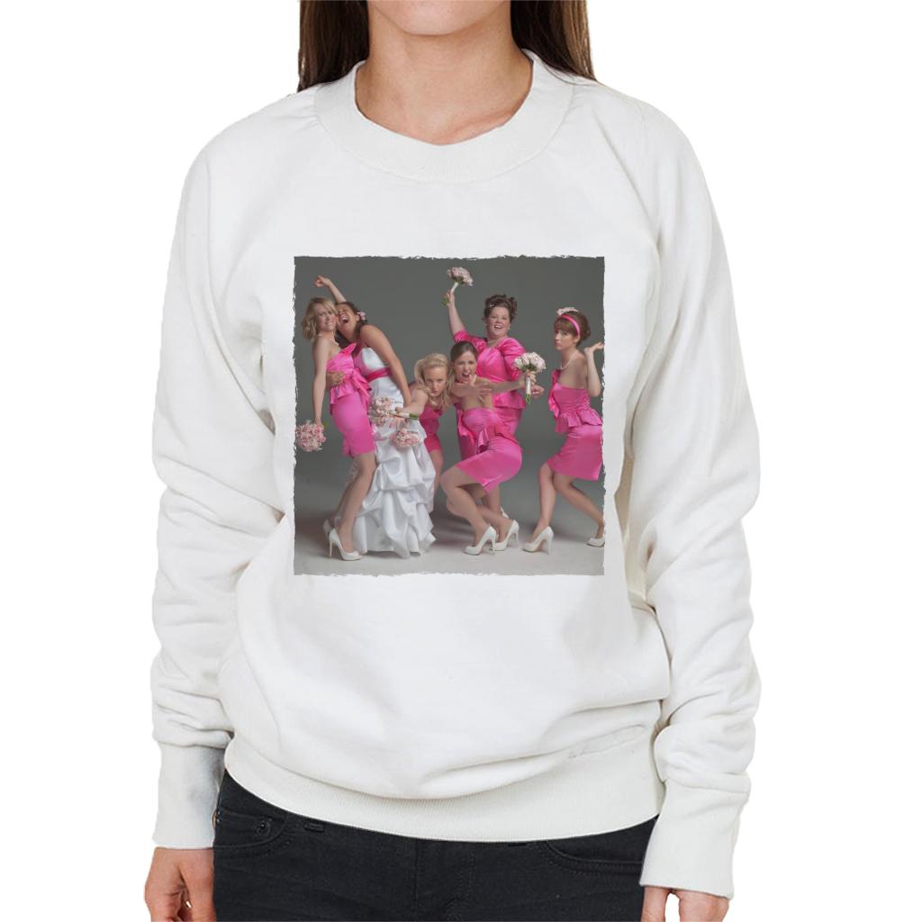 Bridesmaids Bridal Party Wacky Wedding Photo Women's Sweatshirt-ALL + EVERY