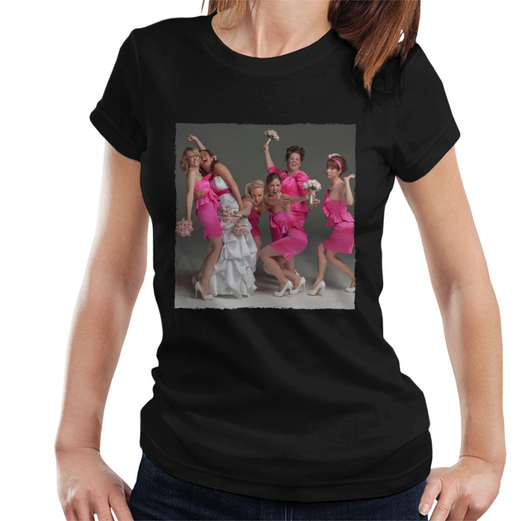 Bridesmaids Bridal Party Wacky Wedding Photo Women's T-Shirt-ALL + EVERY