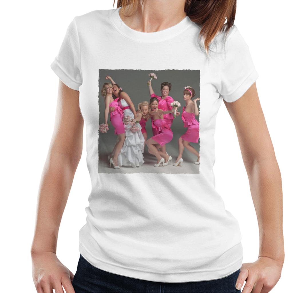 Bridesmaids Bridal Party Wacky Wedding Photo Women's T-Shirt-ALL + EVERY