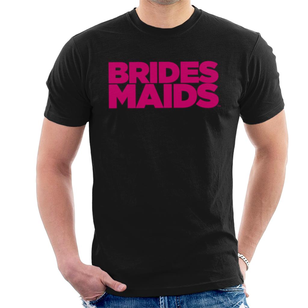 Bridesmaids Pink Theatrical Logo Men's T-Shirt-ALL + EVERY