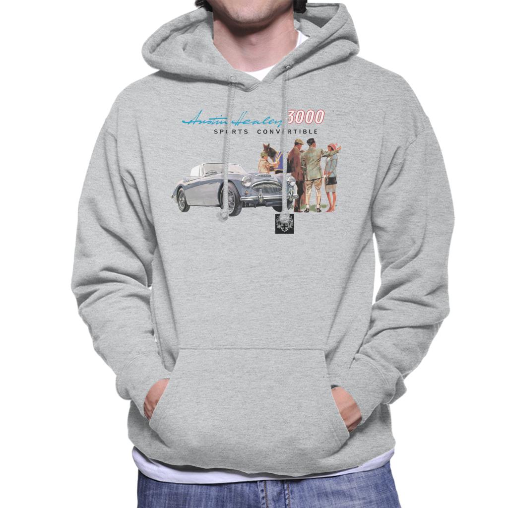 Austin Healey 3000 Sports Convertible British Motor Heritage Men's Hooded Sweatshirt-ALL + EVERY