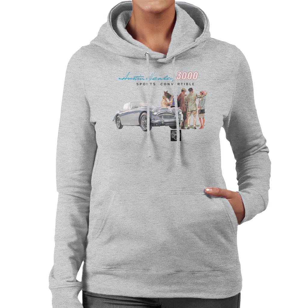 Austin Healey 3000 Sports Convertible British Motor Heritage Women's Hooded Sweatshirt-ALL + EVERY