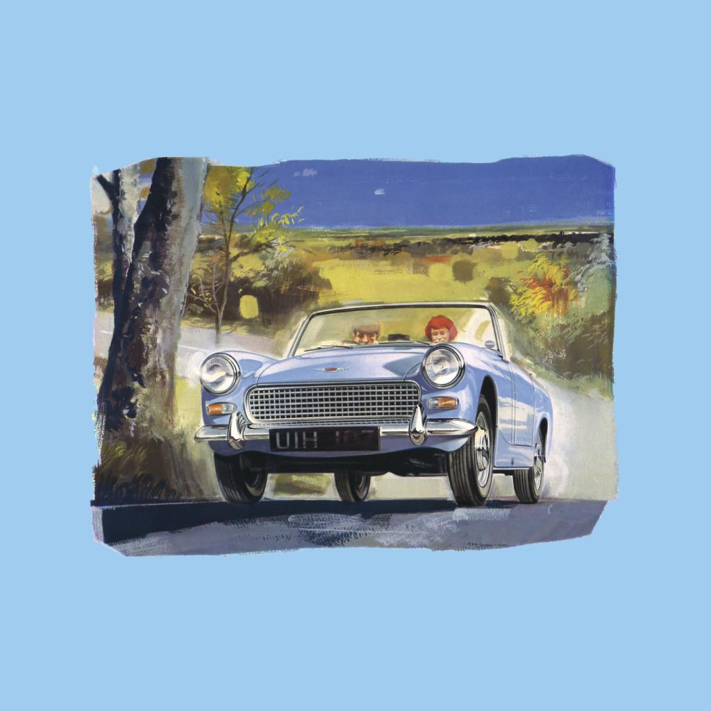 Austin Healey Countryside Background British Motor Heritage Women's Hooded Sweatshirt-ALL + EVERY