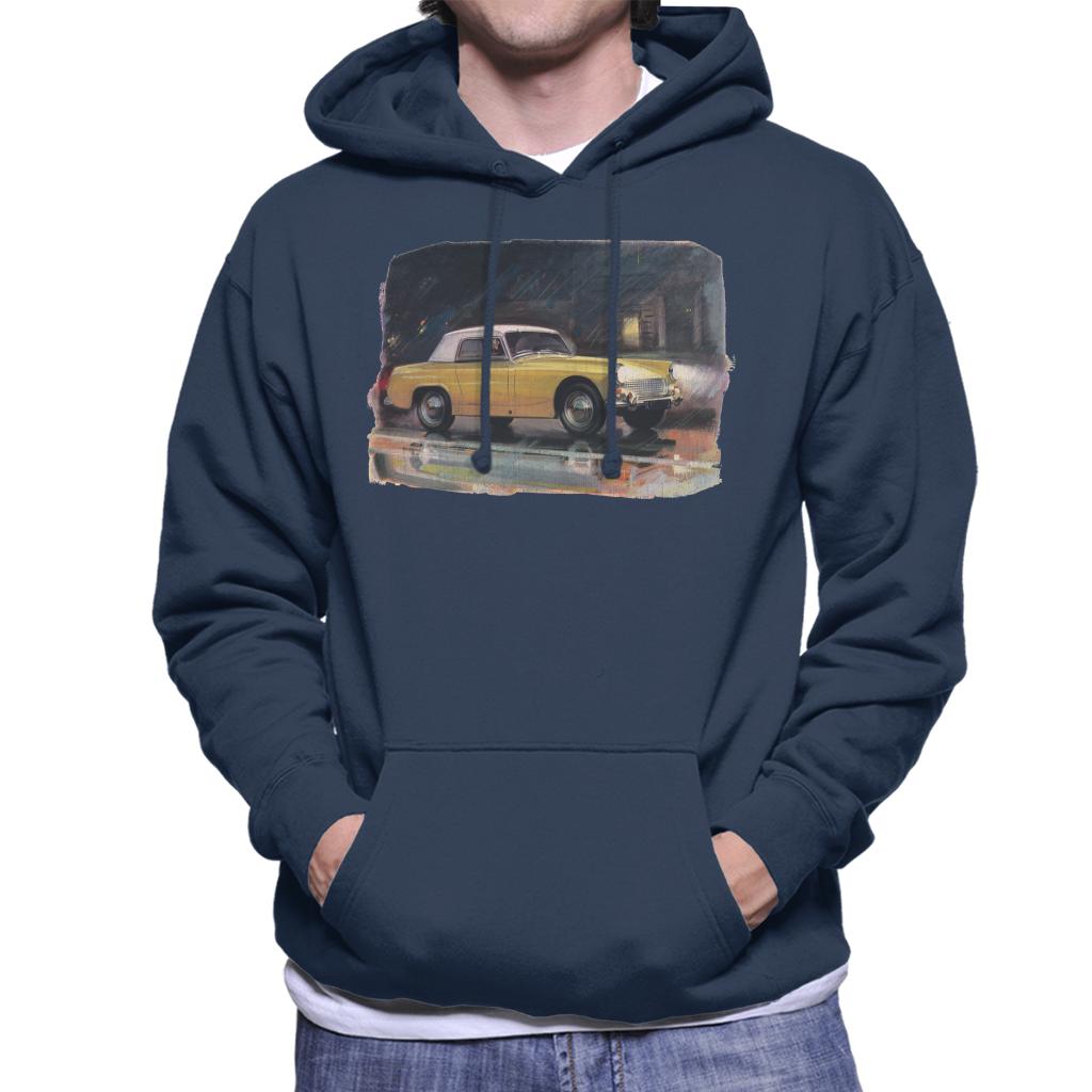 Austin Healey Yellow British Motor Heritage Men's Hooded Sweatshirt-ALL + EVERY