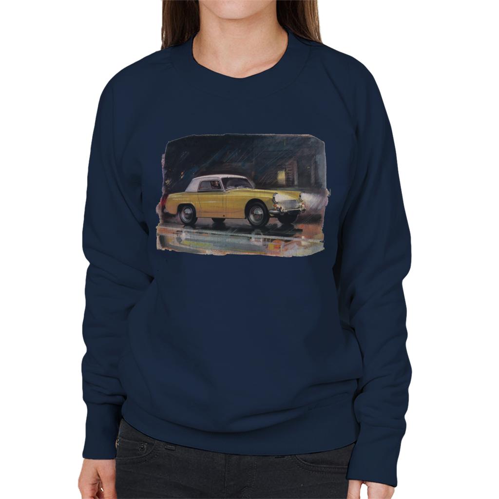 Austin Healey Yellow British Motor Heritage Women's Sweatshirt-ALL + EVERY