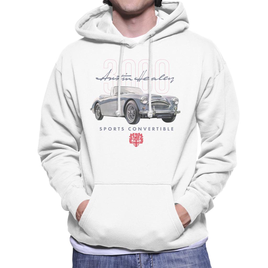 Austin Healey 3000 Convertible British Motor Heritage Men's Hooded Sweatshirt-ALL + EVERY