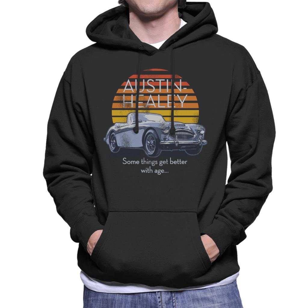 Austin Healey Some Things Get Better With Age British Motor Heritage Men's Hooded Sweatshirt-ALL + EVERY