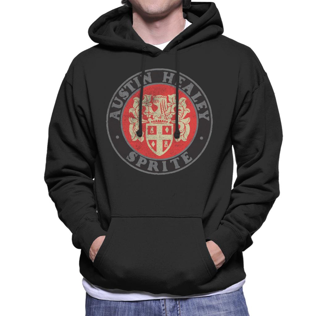 Austin Healey Sprite Logo British Motor Heritage Men's Hooded Sweatshirt-ALL + EVERY