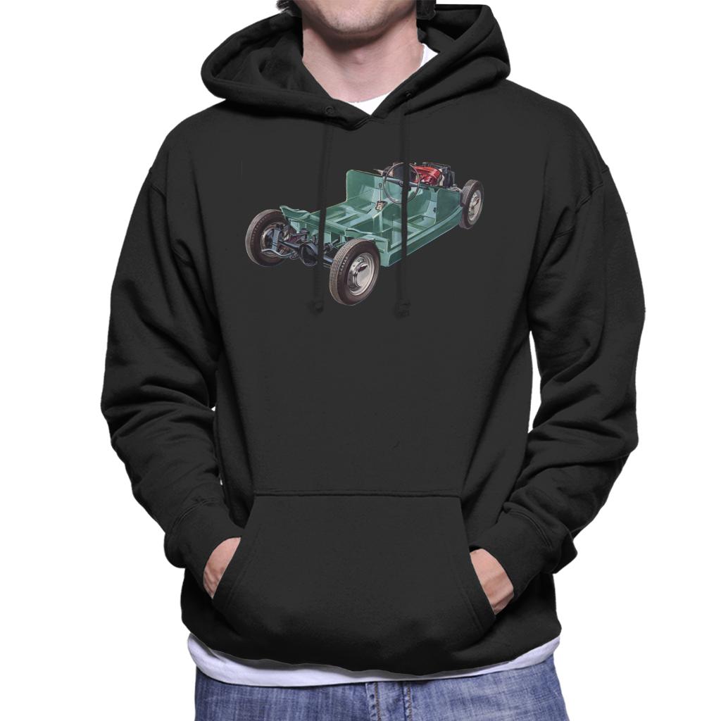 Austin Healey Sprite Mark II British Motor Heritage Men's Hooded Sweatshirt-ALL + EVERY