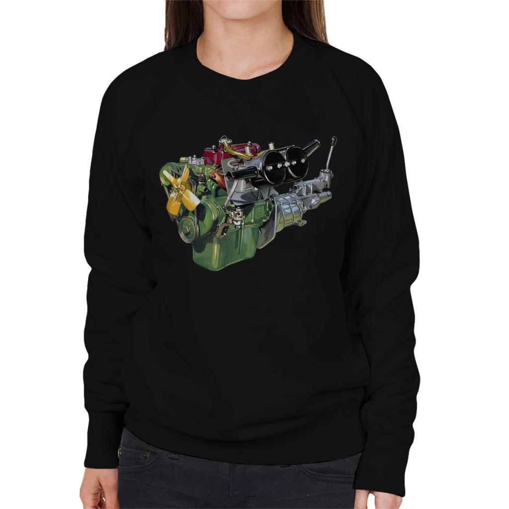 Austin Healey Engine British Motor Heritage Women's Sweatshirt-ALL + EVERY