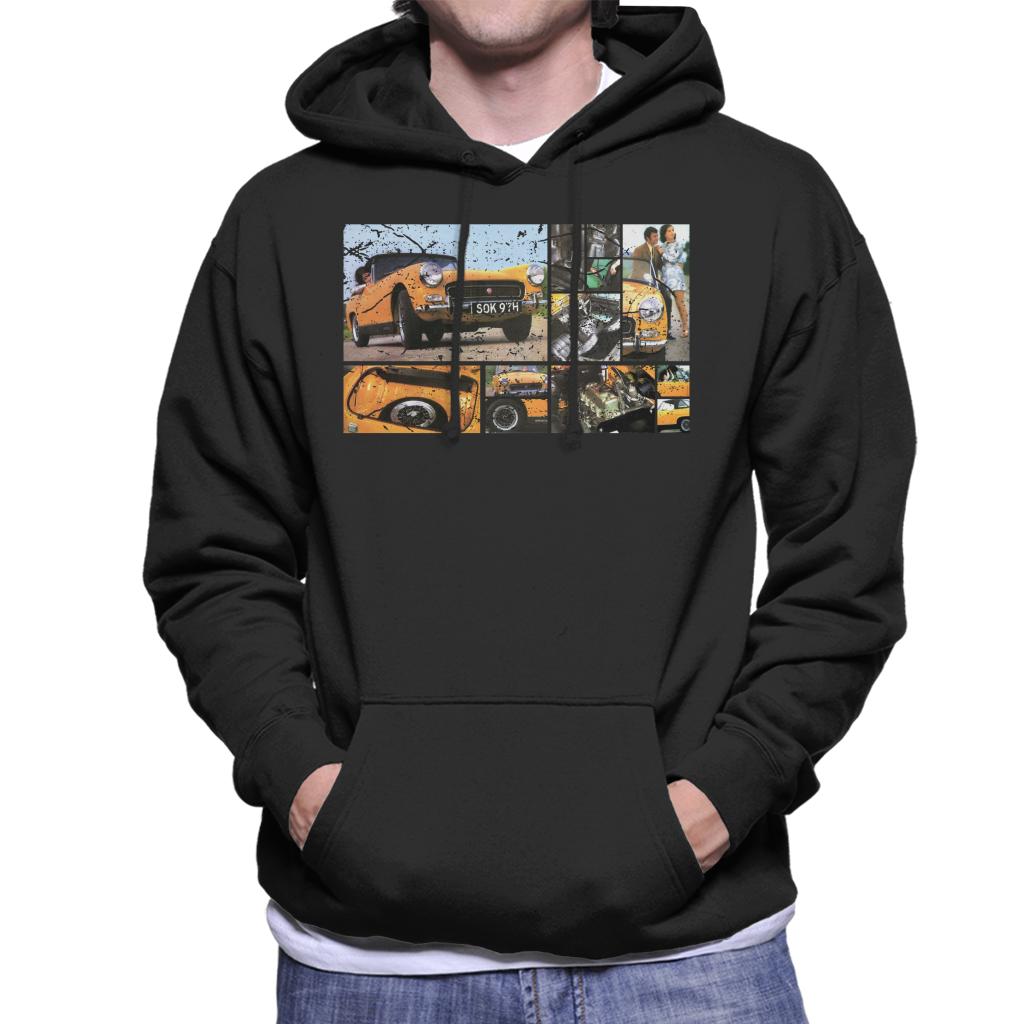 Austin Healey Sprite Mark IV Montage British Motor Heritage Men's Hooded Sweatshirt-ALL + EVERY