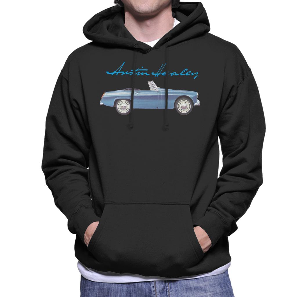 Austin Healey Blue British Motor Heritage Men's Hooded Sweatshirt-ALL + EVERY