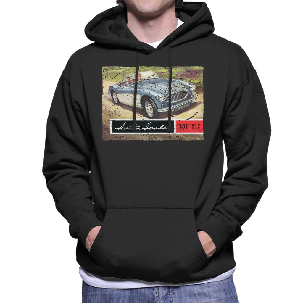 Austin Healey Country Road British Motor Heritage Men's Hooded Sweatshirt-ALL + EVERY