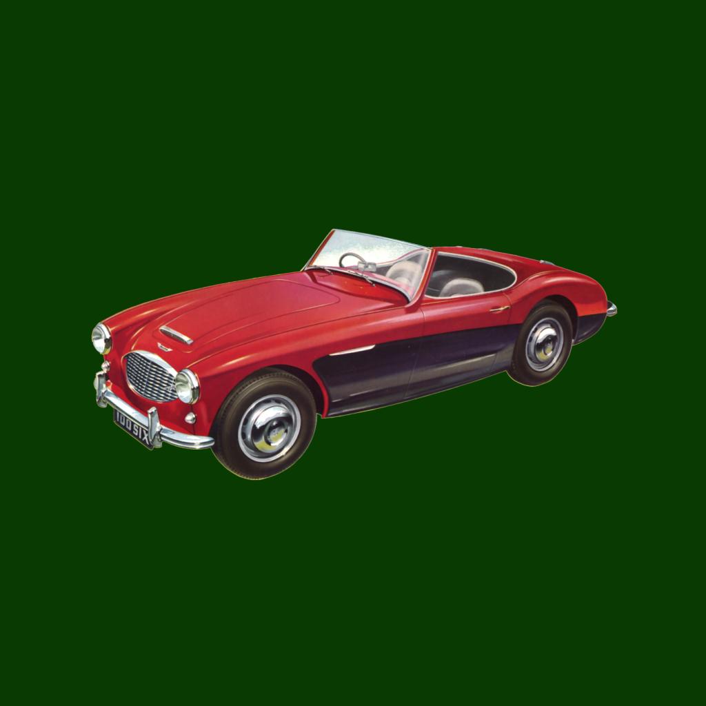 Austin Healey 3000 Mark II Red British Motor Heritage Women's T-Shirt-ALL + EVERY