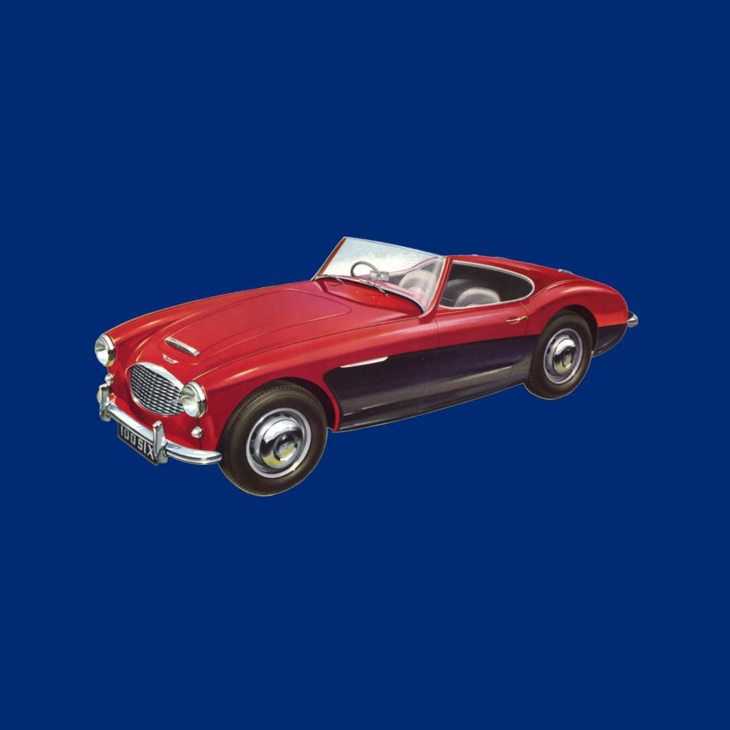 Austin Healey 3000 Mark II Red British Motor Heritage Women's T-Shirt-ALL + EVERY