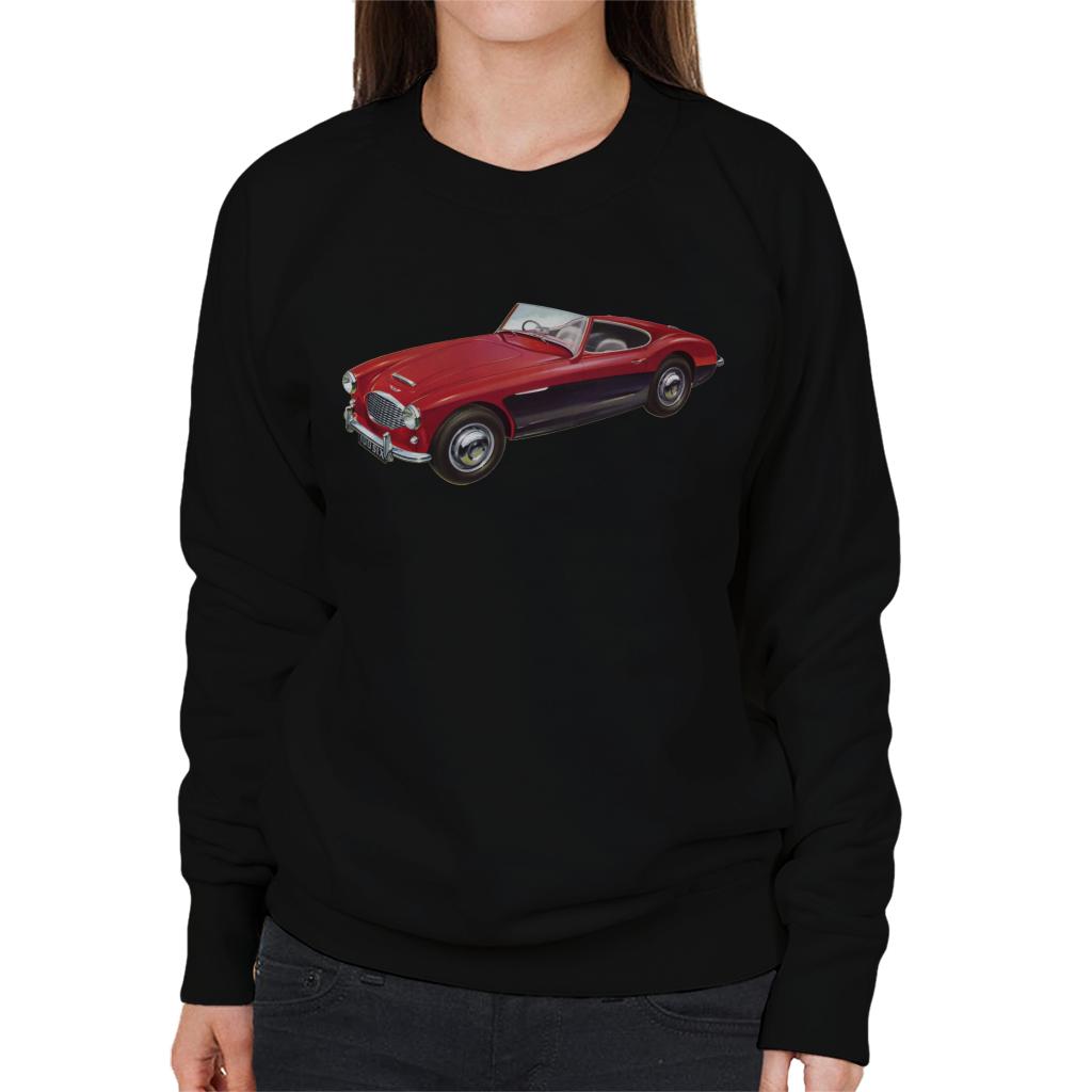 Austin Healey 3000 Mark II Red British Motor Heritage Women's Sweatshirt-ALL + EVERY