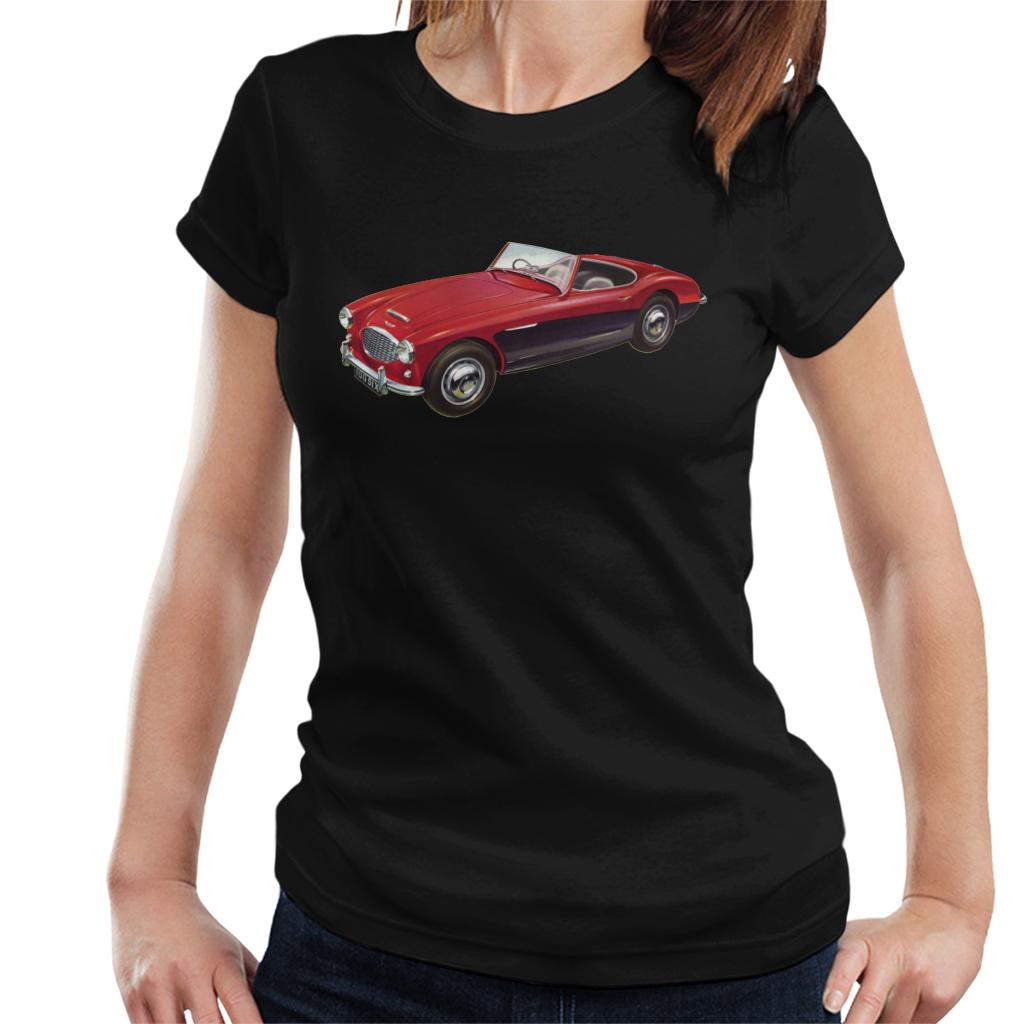 Austin Healey 3000 Mark II Red British Motor Heritage Women's T-Shirt-ALL + EVERY