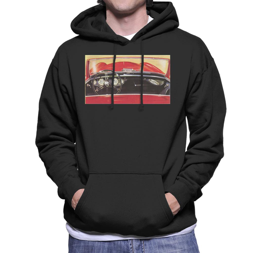 Austin Healey Drivers Seat British Motor Heritage Men's Hooded Sweatshirt-ALL + EVERY