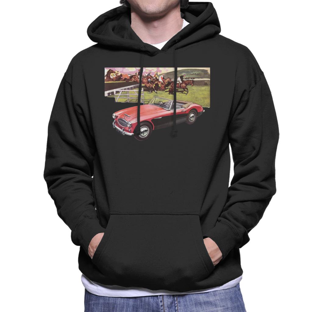 Austin Healey Sports Horses Jump British Motor Heritage Men's Hooded Sweatshirt-ALL + EVERY