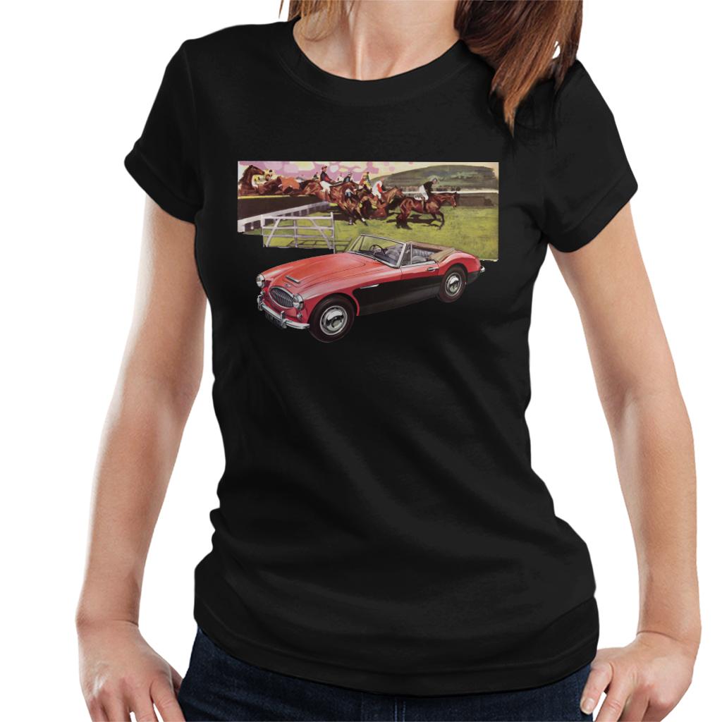 Austin Healey Sports Horses Jump British Motor Heritage Women's T-Shirt-ALL + EVERY