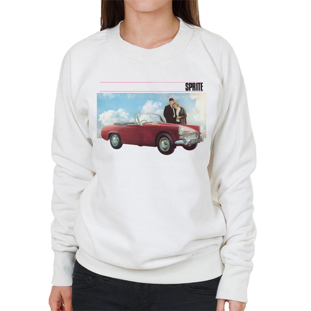 Austin Healey Sprite Mark IV Admired By Couple British Motor Heritage Women's Sweatshirt-ALL + EVERY