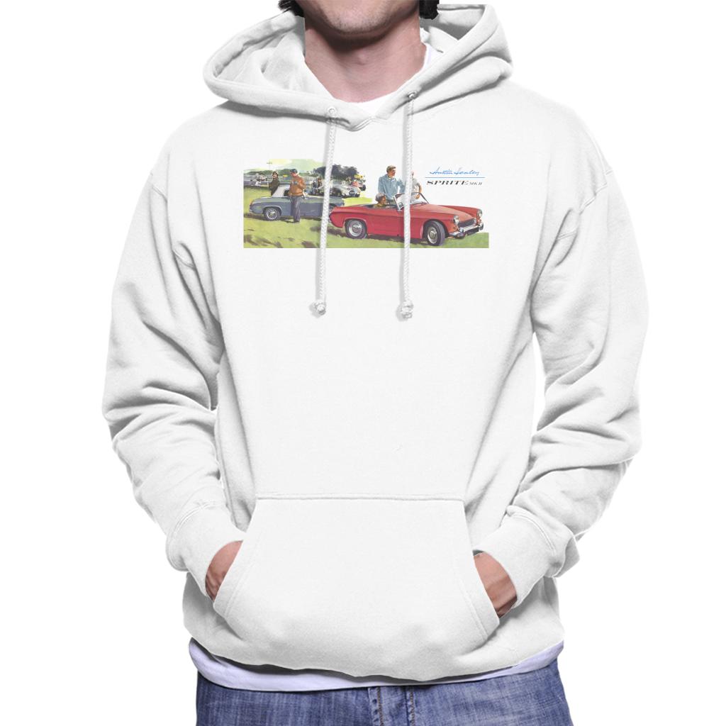 Austin Healey Sprite Mk II Race Day British Motor Heritage Men's Hooded Sweatshirt-ALL + EVERY