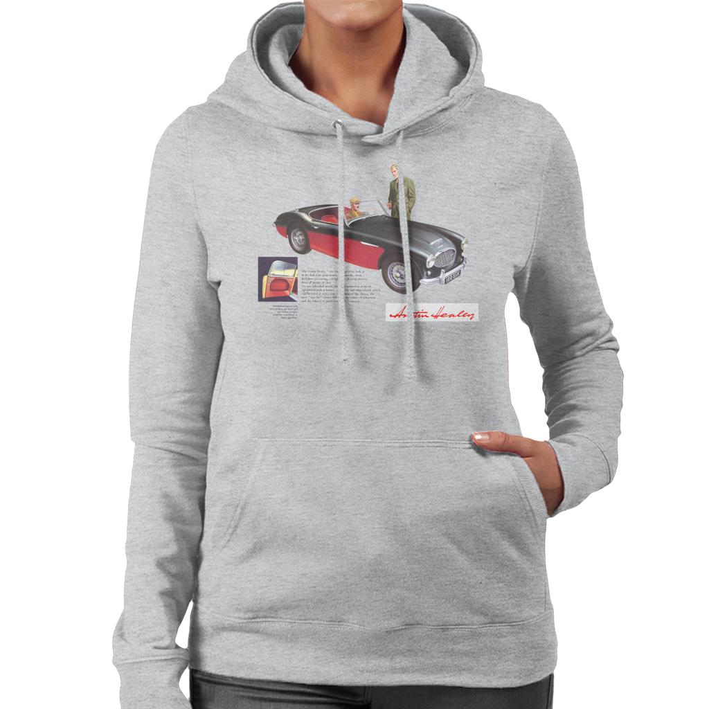 Austin Healey Black 100 Six British Motor Heritage Women's Hooded Sweatshirt-ALL + EVERY