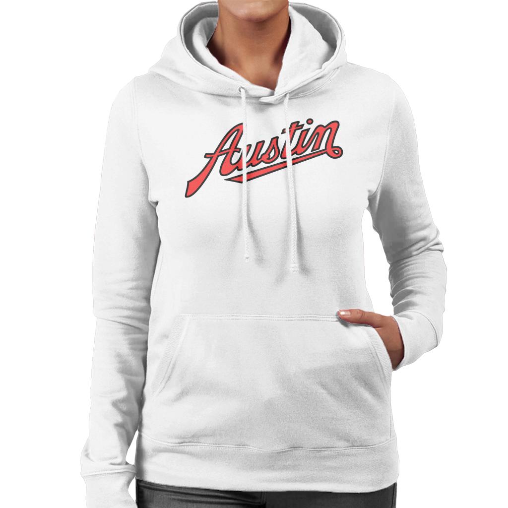 Austin Logo British Motor Heritage Women's Hooded Sweatshirt-ALL + EVERY