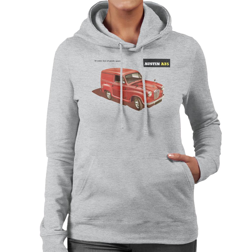 Austin A35 Goods Space British Motor Heritage Women's Hooded Sweatshirt-ALL + EVERY