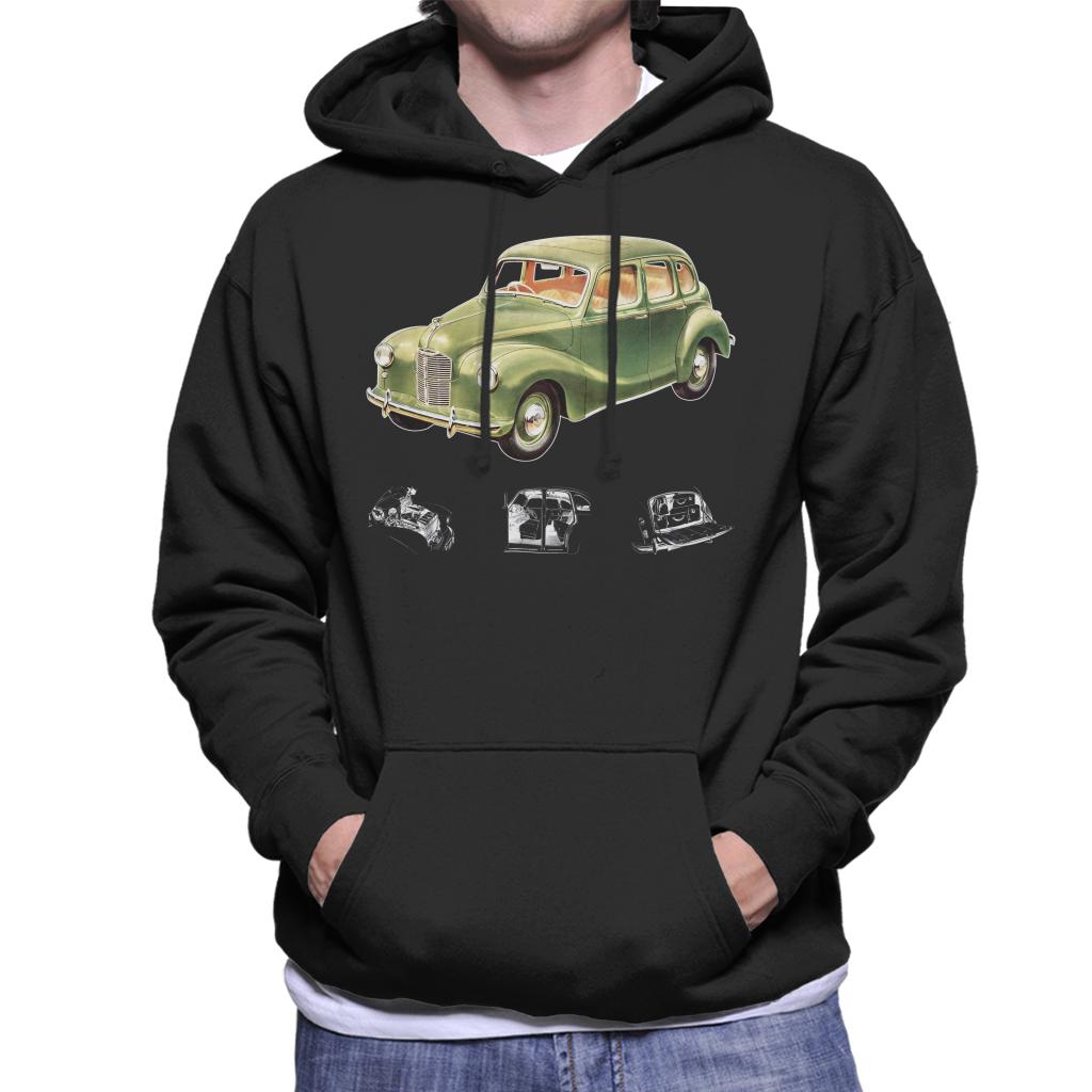 Austin X Ray Interior British Motor Heritage Men's Hooded Sweatshirt-ALL + EVERY