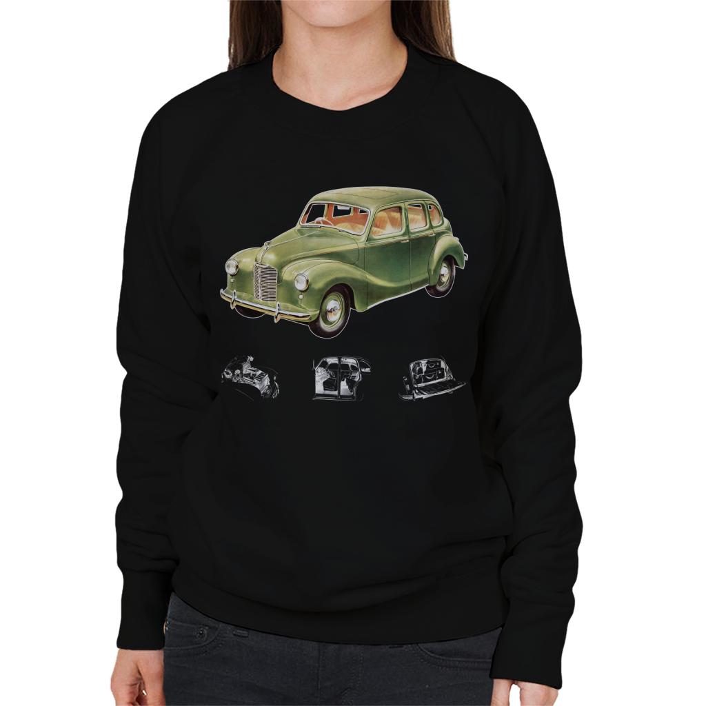 Austin X Ray Interior British Motor Heritage Women's Sweatshirt-ALL + EVERY