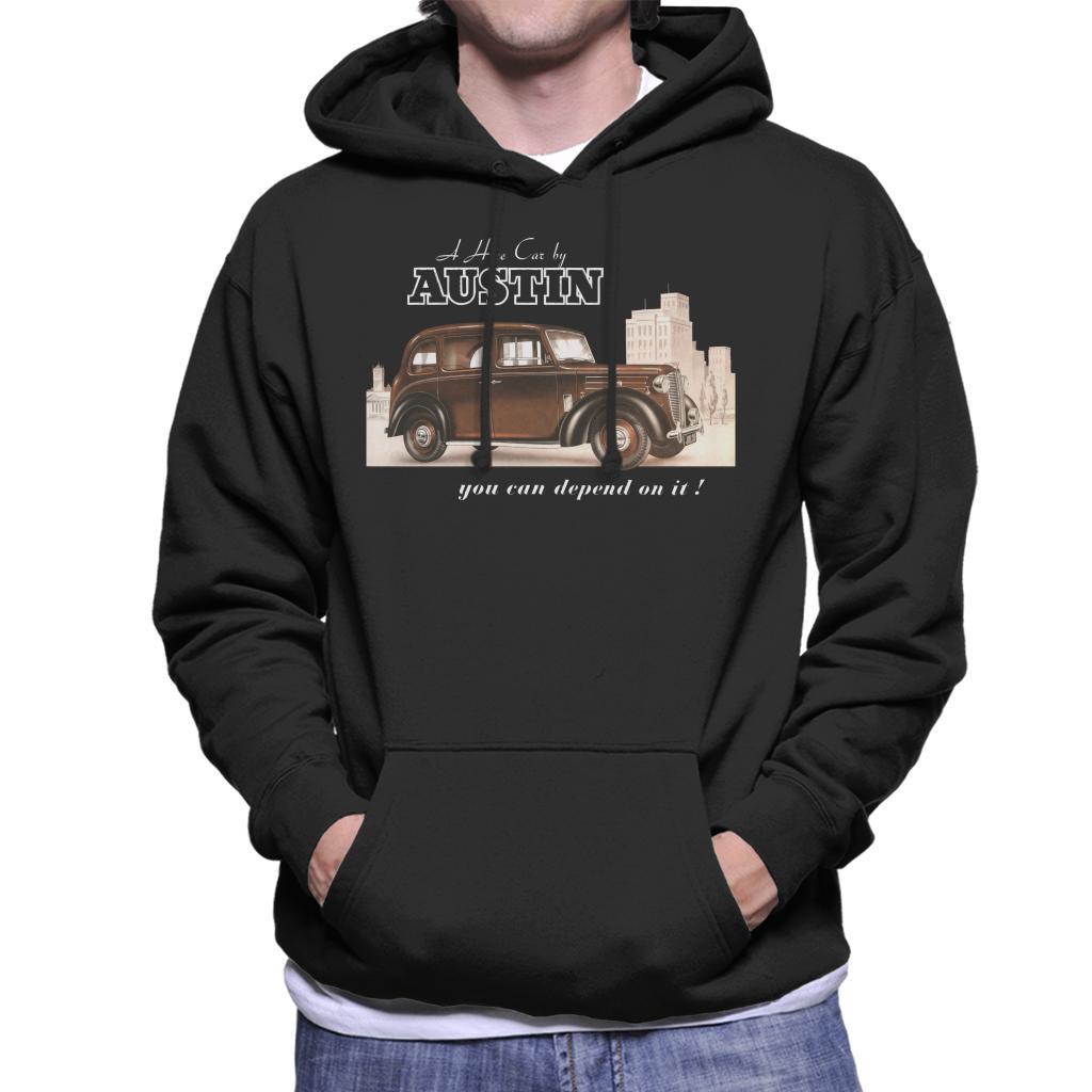 Austin You Can Depend On It British Motor Heritage Men's Hooded Sweatshirt-ALL + EVERY