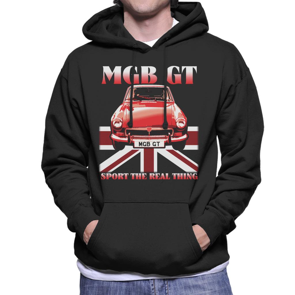 MG GT Sport The Real Thing British Motor Heritage Men's Hooded Sweatshirt-ALL + EVERY