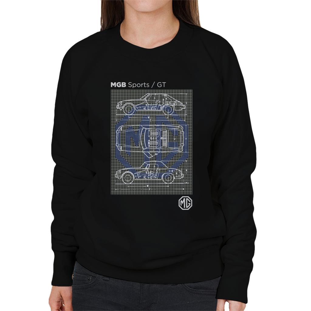 MG B Sports GT British Motor Heritage Women's Sweatshirt-ALL + EVERY