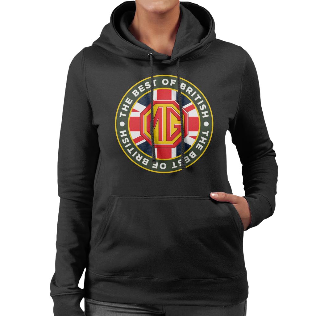 MG The Best Of British Motor Heritage Women's Hooded Sweatshirt-ALL + EVERY