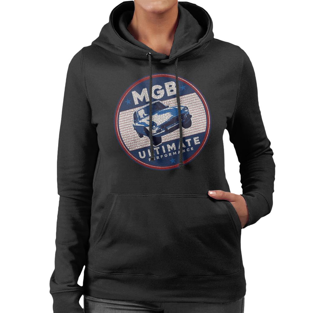 MG B Ultimate Performance British Motor Heritage Women's Hooded Sweatshirt-ALL + EVERY