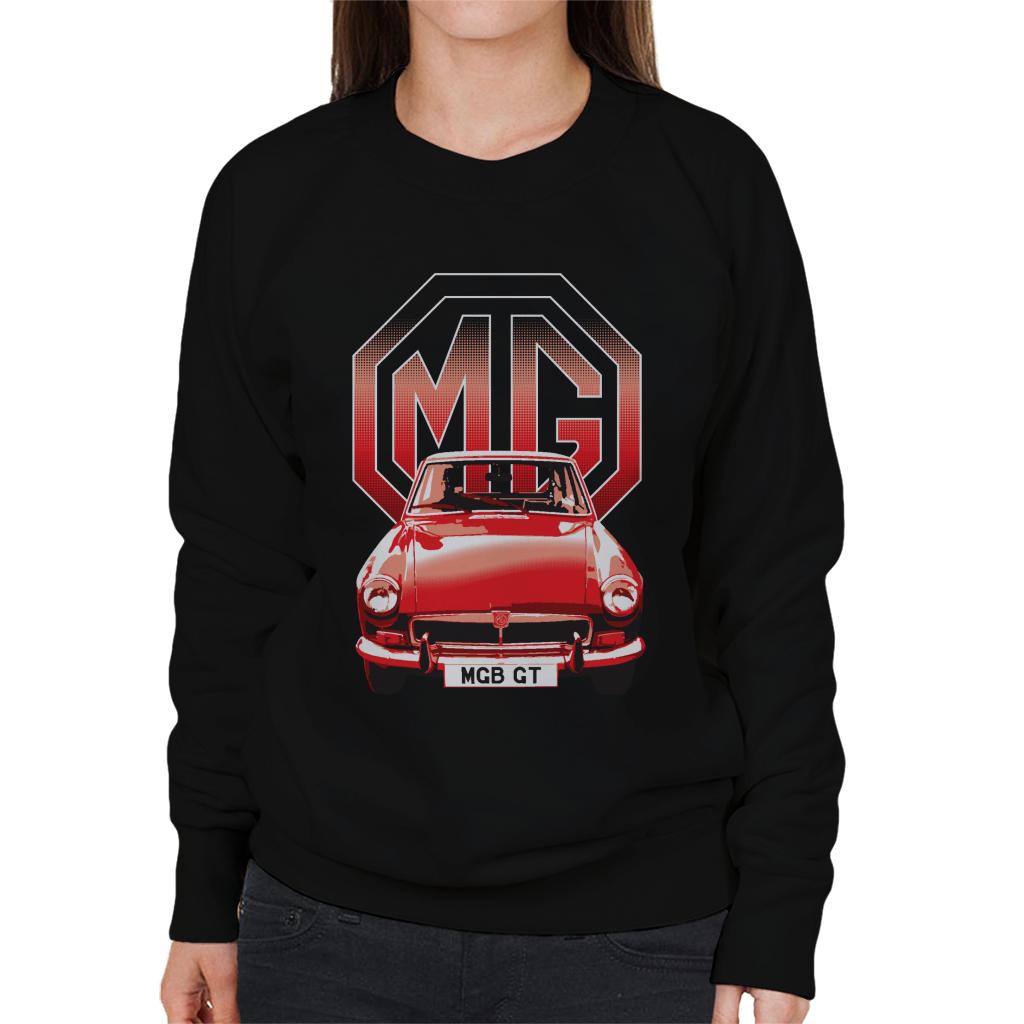 MG B GT Red British Motor Heritage Women's Sweatshirt-ALL + EVERY