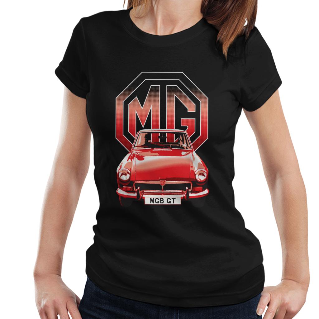 MG B GT Red British Motor Heritage Women's T-Shirt-ALL + EVERY